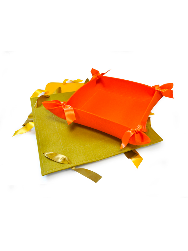 Košarica filc oranžna